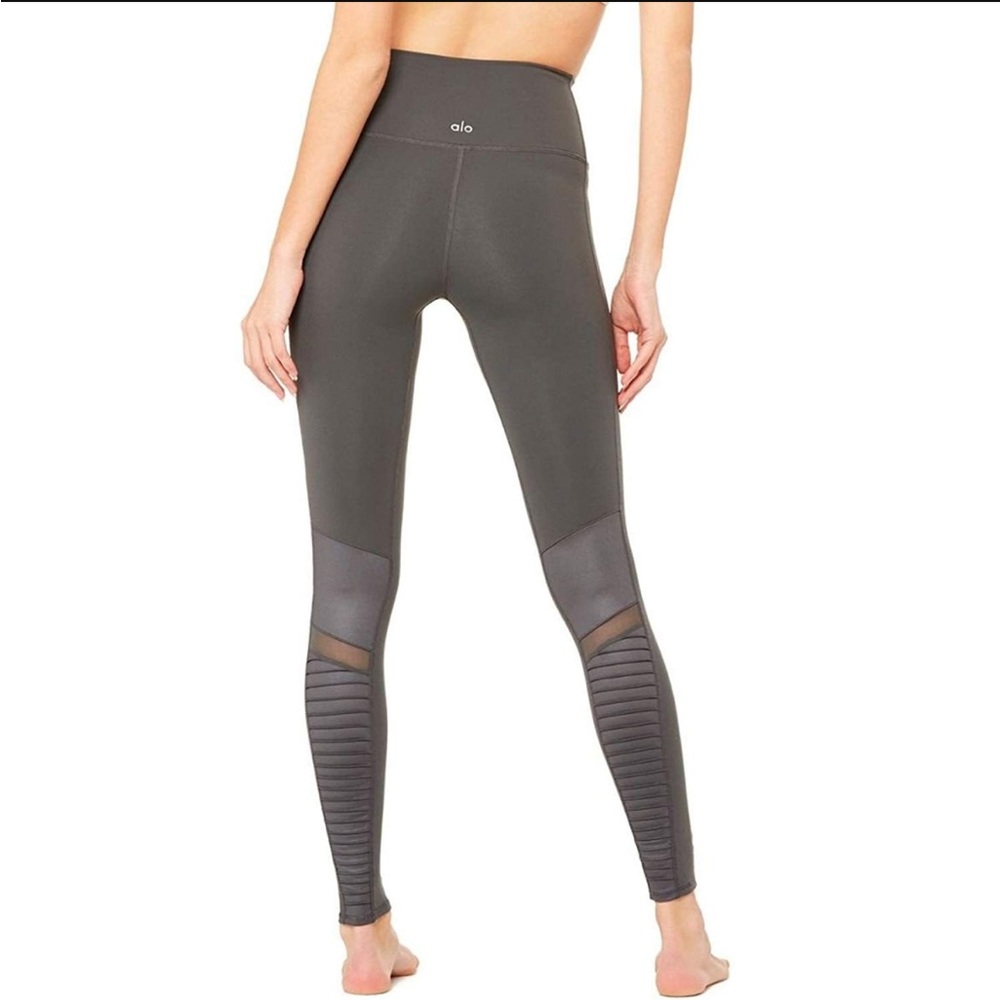 Alo Grey Moto Leggings